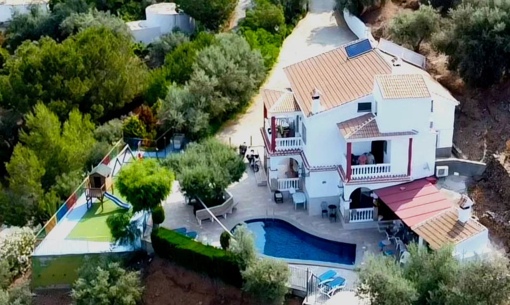 Vista aérea de la casa